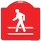 Signmission Pedestrian Crossing Heavy-Gauge Aluminum Architectural Sign, 18" x 18", RW-1818-9796 A-DES-RW-1818-9796 - alternate 1